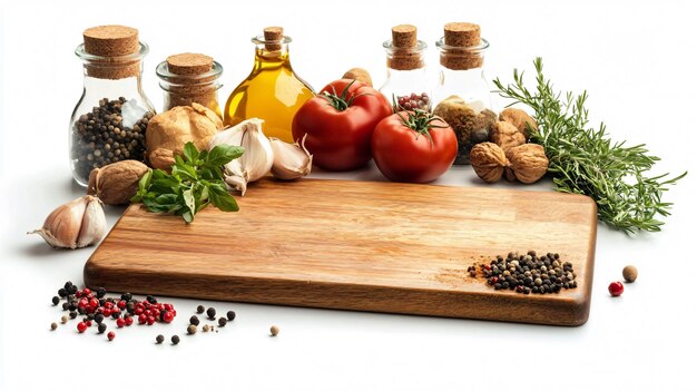 Zestaw przypraw i kuchenny blat